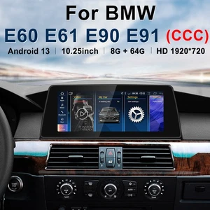10.25" Display Multimedia Radio Navi Android 8G+64GB for BMW E60 E61 E90 E91 CCC - Picture 1 of 12
