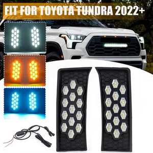 For Toyota Tundra 2022 23 LED Daytime Running Light White(DRL) Amber Turn Signal - Picture 1 of 12