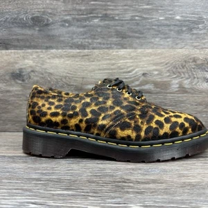 Dr. Doc Martens Smiths Hair On Leopard Print Shoes US M 5 / W 6 Unisex NIB - Picture 1 of 15