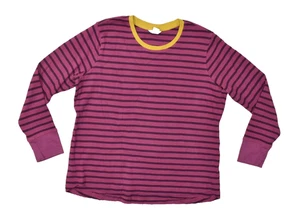 Duluth Trading Men Purple Striped Long Sleeve Waffle Knit Thermal Shirt Size 2XL - Picture 1 of 8