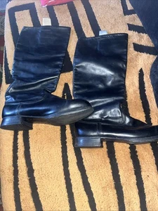 Vintage Hohe Stiefel Sowjetische Armee OFFIZIERE Leder Gr. 8 (42 Euro) Uniform UdSSR - Bild 1 von 9