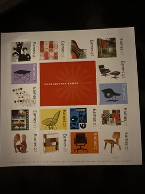 2008 CHARLES & RAY EAMES MNH Sheet 16 x 42¢ Stamps #4333 Designers Modern Design - Image 1 of 2
