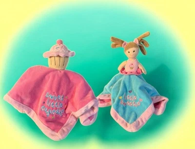 Baby Essentials Little Sweetie Girl Cupcake Lovey Lovie Security Blanket 2 Sided - Image 1 of 4