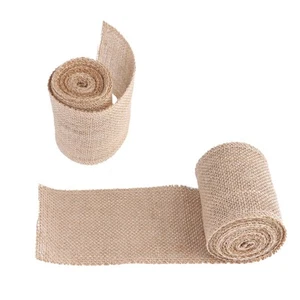 Burlap Roll Decorative Jute Hessian Fabric Ornaments Supply Width 10cm Part - Picture 1 of 22