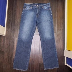 Lucky Brand Jeans Size 33 Vintage Straight 100% Cotton 34" Waist Blue Denim - Picture 1 of 11