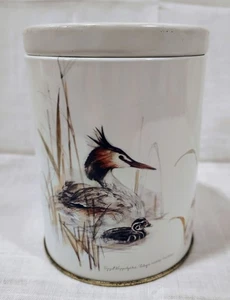 Vintage Dutch Artist Mads Stage Great Crested Grebe Tin rustic - Picture 1 of 7