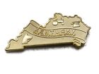 Kentucky The Blue Grass State Pin Gold Tone Missing Backing