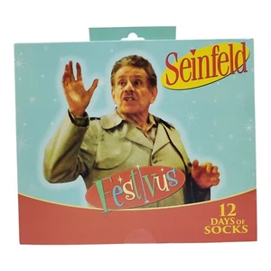 Seinfeld Festivus Advent Socks Gift Box 12 Pairs Adult Size 6-12 Crew & Low Cut - Picture 1 of 7