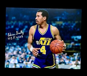 ADRIAN DANTLEY SIGNED AUTO 16X20 PHOTO UTAH JAZZ HALL OF FAME w/ JSA CERT - Picture 1 of 1
