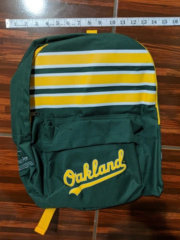 Oakland Athletics A’s Green & Gold Striped SGA 2015 Backpack Advantage Chevron Cover