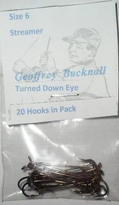 Geoffrey Bucknall First Class Streamer Down Eye Angelhaken Größe 6 - 20 im Pack - Bild 1 von 1