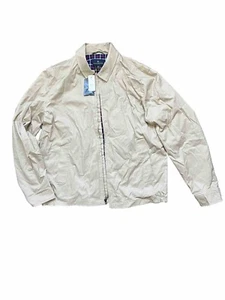 Brooks Brothers Tan Collared Mens Coat Size XL Lightweight Lined Designer Solid - Picture 1 of 6