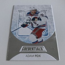 NHL Card, Adam Fox, Credentials 2021-22, Rangers