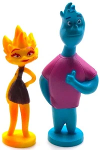 Juego de 2 figuras ELEMENTAL DISNEY PIXAR película PVC JUGUETE Ember Lumen & Wade Ripple - Imagen 1 de 3