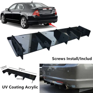 23x5" Fit For Ford Fusion 2010-2012 Rear Bumper Lower Diffuser Shark Fin Trim - Imagen 1 de 11