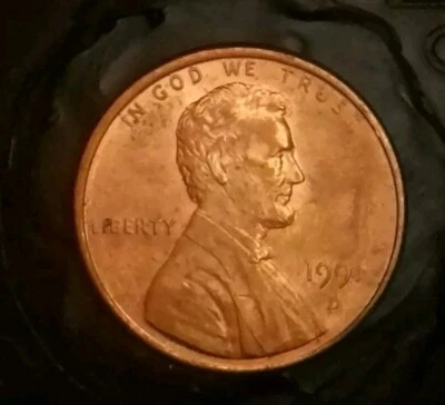 1992 D Lincoln Memorial Cent Cladding Or Mint Error (Item #416) - Image 1 of 3