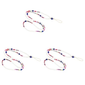 3 Pack Mobile Phone Chain Camera Hanging Lanyard Beaded Neck Strap - Zdjęcie 1 z 12
