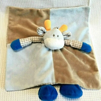 Manta de seguridad Sumersault Baby Lovey vaca jirafa cabeza de sonajero patas de guinga Foto 1 de 4