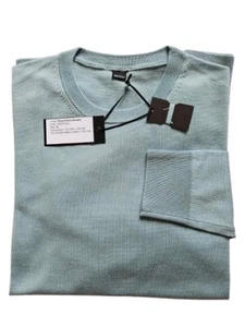 Herren Rundkragen Sommer Strick Pullover Dünn Leicht Made in Italy 2 Farben - Picture 1 of 14