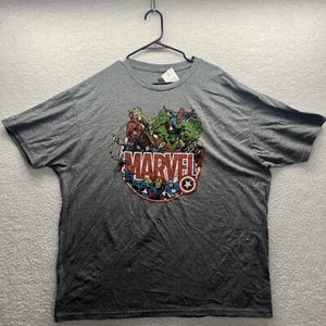 Marvel Shirt Adult XXL Gray 2xL Comic Avengers Spider-man Logo Graphic Casual - Picture 1 of 15