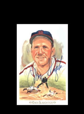 Enos Slaughter Signed Perez Steele Celebration Postcard  Autograph - Image 1 of 2