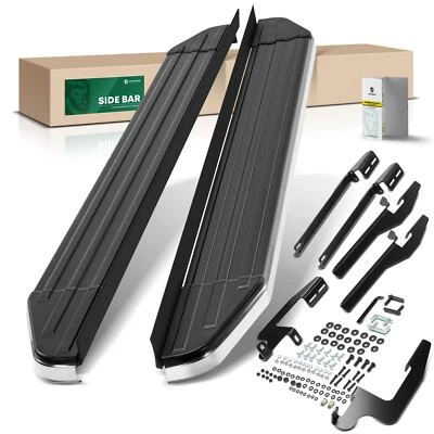 Tabla de correr de aluminio texturizado negro de 5,5" para Nissan Rogue 2014 2015 2016-2020 Foto 1 de 4