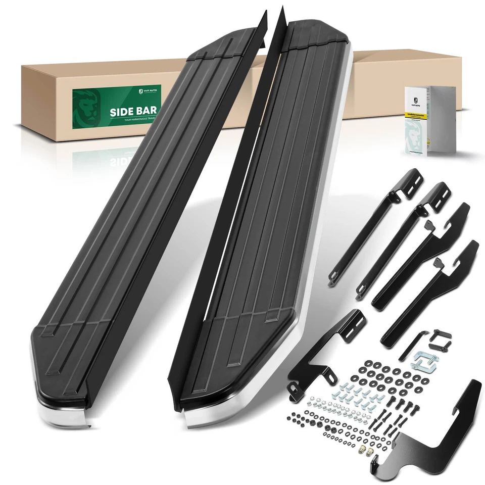 Tabla de correr de aluminio texturizado negro de 5,5" para Nissan Rogue 2014 2015 2016-2020 Foto 1 de 4