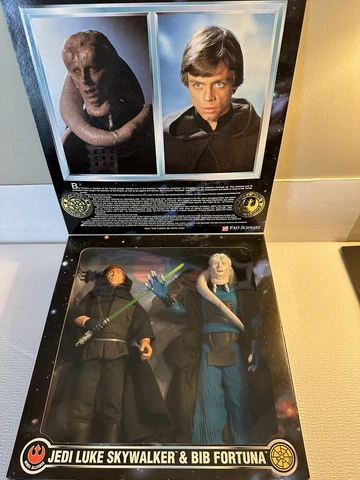 Star Wars FAO Schwartz JEDI LUKE SKYWALKER and BIB FORTUNA 12"  1997 (Unopened) Cover