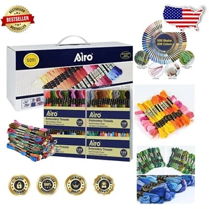 Ultra-Flexible 500-Skein Embroidery Thread Set - Ideal for All Craft Projects - Picture 1 of 10