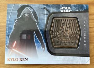 Star Wars Galactic Medallion Card Kylo Ren 1 - The Force Awakens - New