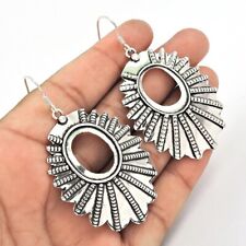 Handmade Indian Jewelry 925 Solid Sterling Silver Drop/Dangle Ethnic Earrings R1