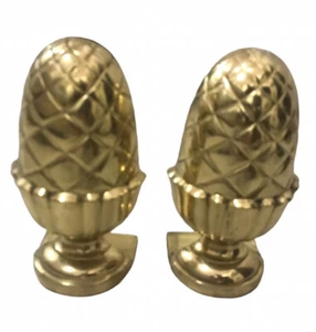 Vintage Brass Artichoke Bookends 7” X 3.25” - Picture 1 of 4