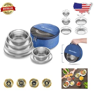 24-Piece Stainless Steel Camping Set - Durable Dinnerware for Family Adventures - Picture 1 of 8
