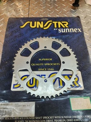 Piñón trasero Sunstar aluminio - 51 dientes 5-142351 Kawasaki Kx 85 Kx 100 85-2013 Foto 1 de 2