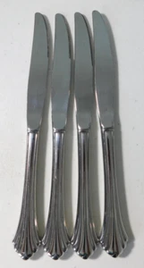 ONEIDA BANCROFT PATTERN STAINLESS STEEL SET OF 4 DINNER KNIVES 9 1/8" - Picture 1 of 3