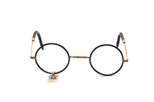 Round Eyeglasses Antique 1930s Doublé Gold Brown 40-24mm NOS Nigura - Picture 1 of 5