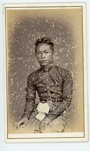PHOTO photographie CDV 1860 F. CHIT Bangkok THAILAND SIAM, un jeune homme pose - Picture 1 of 2