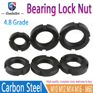 M10-M60 Motorbikes Slotted Nut Bearing Lock Nut Slotted Castle Nut For C Spanner - Picture 1 of 32
