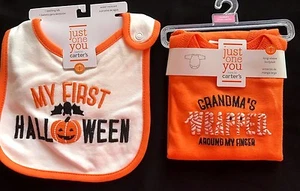 BEBÉ NIÑO NIÑA CARTERS HALLOWEEN BABERO A PRESIÓN CAMISETA INFERIOR ABUELA recién nacido NUEVA MOMIA @@ - Imagen 1 de 1