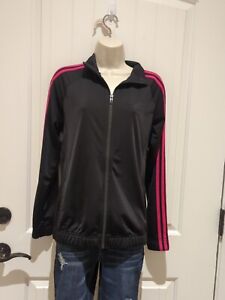 Adidas Designed 2 Move Track Jacket Zip Up Long Sleeve Pink Black Sm