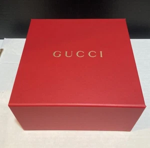 Authentische Gucci mittelgroße kleine rote leere Geschenkbox mit Seidenpapier NIE BENUTZT - Bild 1 von 17