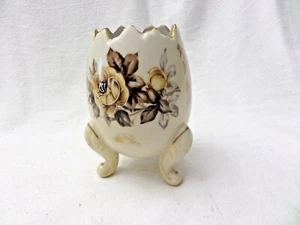 Vintage Napco 3 Legged Footed Egg Cup Vase Hand Painted Floral Design C3199/M - Picture 1 of 5