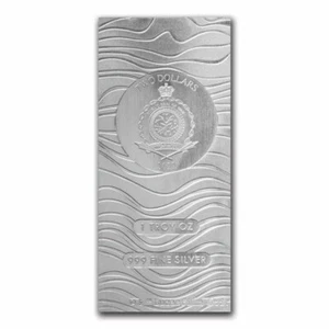 2022 Niue $2 Star Wars Oficial Mandalorian Beskar Bar 1 oz barra de arte plata .999 - Imagen 1 de 8