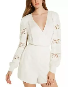 Pantalones Cortos Guess Mono Adulto Grande Esmerilado Blanco Traje de Juego Para Mujer - Imagen 1 de 14
