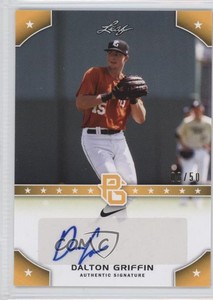 2015 Leaf Perfect Game National Showcase Gold /50 Dalton Griffin #PG-DG1 Auto