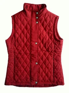 RM Williams Women's Designer Button-Up Zipper Red Vest - Size 10 - Picture 1 of 10