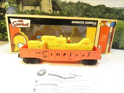 LIONEL 26802 THE SIMPSONS ANIMATED GONDOLA CAR- 0/027- LN- J1W - Image 1 of 4