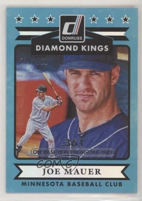 2015 Panini Donruss Diamond Kings Stat Line Season /361 Joe Mauer #17 HOF - Image 1 of 2