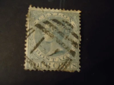 timbre Ceylon postage four cents -vers 1872-Victoria-oblitéré - Photo 1/2