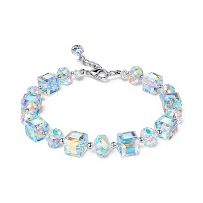 Austrian Crystal Sparkling White Gold Finish Bracelet - Image 1 of 4